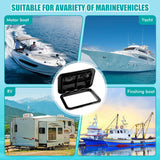 2 Pcs Marine Deck Access Hatch Rectangle Boat Deck Hatch & Lid with 20 Screws Non Slip Surface for Marine Yacht RV Truck Vent Accessories - Close-Up Angle