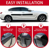 2 Pack Dent Prevent Car Door Protector 33.46 Inch Magnetic Removable Car Door Dent Protector Lengthen and Widen Prevents Scratches Dings, Black