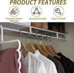 8 Pcs Wire Shelf End Brackets: Closet Maid Support, Wall Mount, White, Polyvinyl Chloride