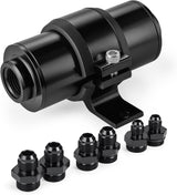Inline Fuel Filter 10 Micron with 6AN 8AN 10AN Adapter&Bracket Clamp 50MM Universal