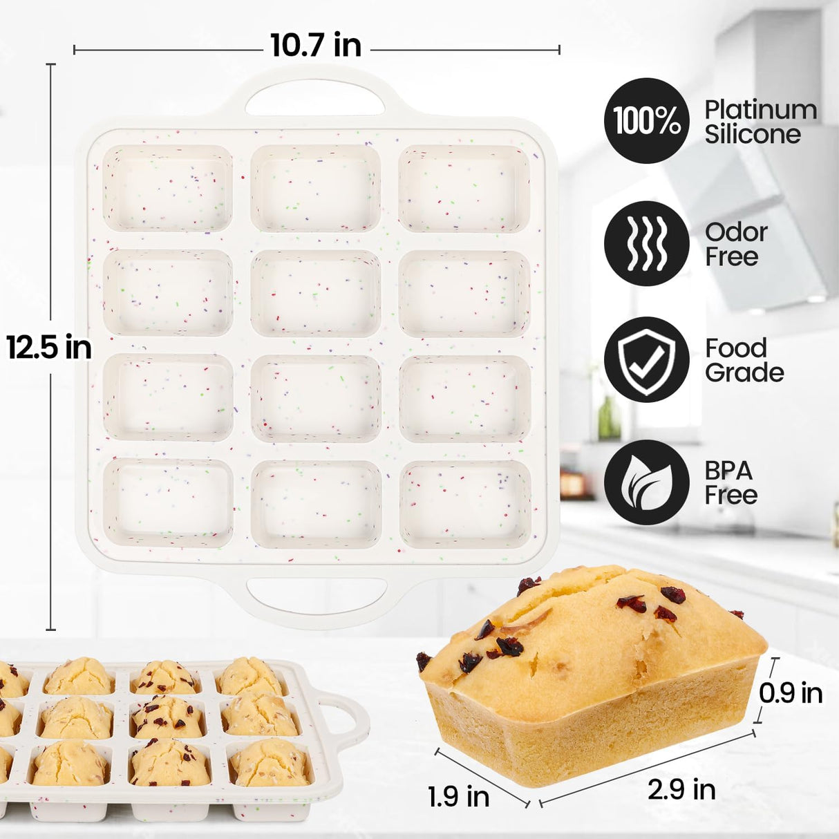 Silicone Muffin Top Pan & Silicone Mini Loaf Pan