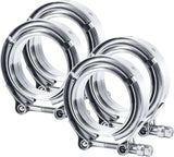 3.0 Inch V Band Clamp with Flange Male Female 304 Stainless Steel 4PCS