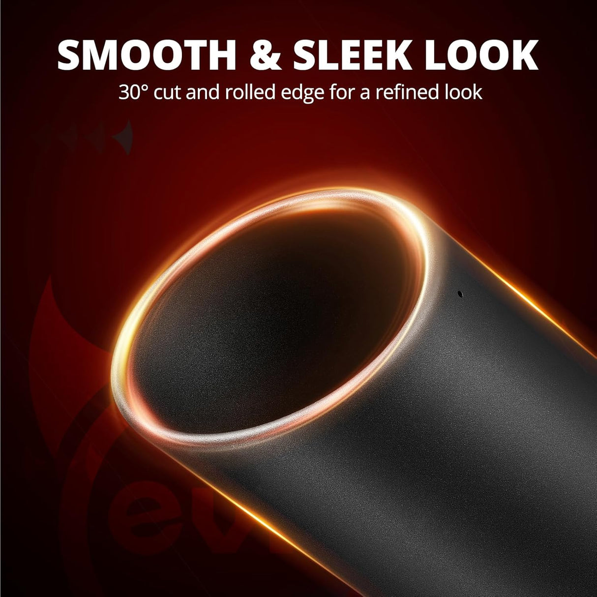 5" to 6" Diesel Exhaust Tip for Trucks, Universal Bolt-On, Black Powder Coated Stainless Steel, 15" Length