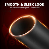 5" to 6" Diesel Exhaust Tip for Trucks, Universal Bolt-On, Black Powder Coated Stainless Steel, 15" Length