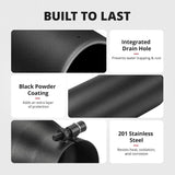5" to 6" Diesel Exhaust Tip for Trucks, Universal Bolt-On, Black Powder Coated Stainless Steel, 15" Length