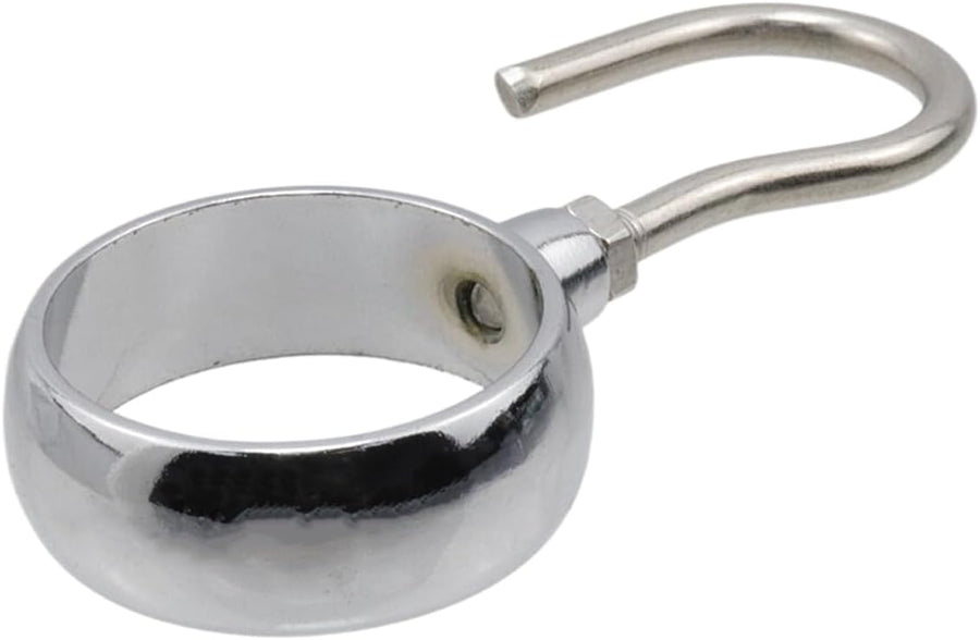 Stainless Steel Closet Rod Hook Robe Tube Hook Wardrobe Hooks for Hanging, Fit for32mm/1.26" Dia Rod -10pcs