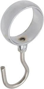 Stainless Steel Closet Rod Hook Robe Tube Hook Wardrobe Hooks for Hanging, Fit for32mm/1.26" Dia Rod -10pcs