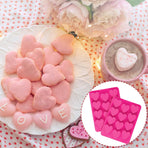 4 Pieces Heart Shaped Silicone Molds Valentine‘s Day Candy Mould Love Chocolate Molds for Valentine Heart Chocolate Candy Ice Cube Soap Cake Decoration