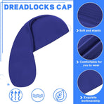 4 Pieces Unisex Jumbo Dreadlock Cap Long Dreads Hair Head Wrap Sleeping Cap Hair Accessories Sleep Bonnet for Men Women