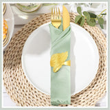 150 Pcs Satin Napkin Bulk 17 x 17 Inch Square Silk Table Napkin Soft Dinner Napkins Decor Elegant Satin Weddings Party Napkin for Wedding Parties Banquet Restaurant Decoration Supplies (Sage Green) - 45-Degree Angle