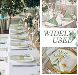 150 Pcs Satin Napkin Bulk 17 x 17 Inch Square Silk Table Napkin Soft Dinner Napkins Decor Elegant Satin Weddings Party Napkin for Wedding Parties Banquet Restaurant Decoration Supplies (Sage Green)