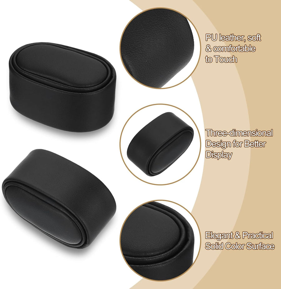 12Pcs Watch Display Pillow, 2.68" x 1.18" x 1.77" Bracelet Watch Pillow PU Leather Watch Pillow for Watch Box Bangle Cushions Display Storage, Black