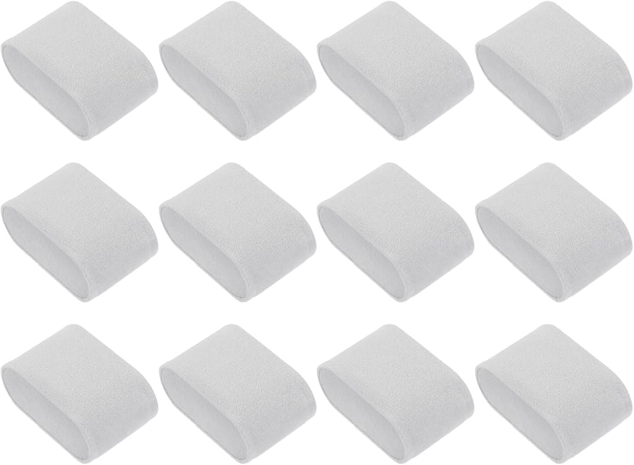12 Pcs Watch Display Pillow, 2.8x1.7x1.2 Inch Flannelette Bracelet Pillows, Display Storage Cushion for Watch Bangle Jewelry, Grey