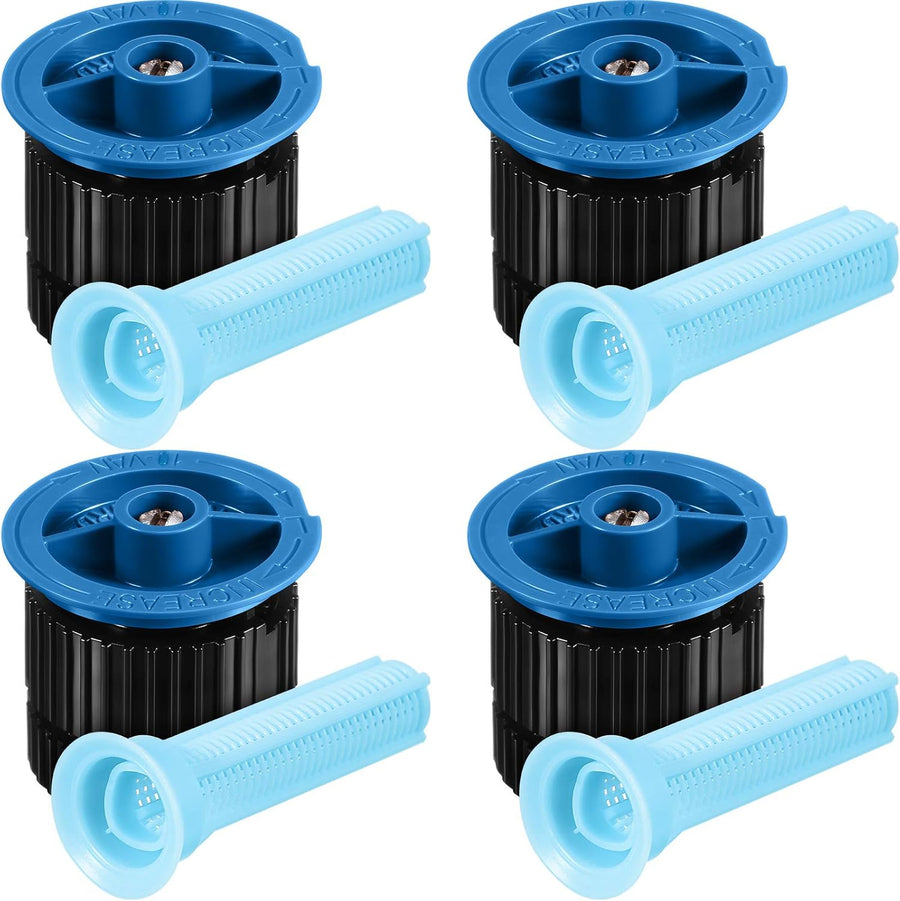 4 Pcs 10 VAN Variable Arc Nozzle Replacement Sprinkler Head Adjustable 360 Degree Rotating Irrigation Pop up Sprinkler Head Compatible with Rainbird, Hunter, Orbit for Garden Lawn