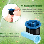 4 Pcs 10 VAN Variable Arc Nozzle Replacement Sprinkler Head Adjustable 360 Degree Rotating Irrigation Pop up Sprinkler Head Compatible with Rainbird, Hunter, Orbit for Garden Lawn