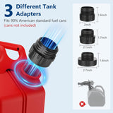 Fuel Transfer Pump with Auto-stop Sensor -3.2 GPM, 3 Tank Adapters, 51