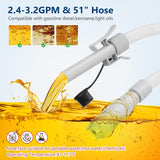Fuel Transfer Pump with Auto-stop Sensor -3.2 GPM, 3 Tank Adapters, 51