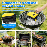 2 in 1 Electric Grill Brush, Cordless Electric Grill Cleaner for Outdoor Grill, 360° Rotating Cleaner Brush Head, Rechargeable Heavy Duty BBQ Grill Brush, IPX7 Waterproof - Top-Down View
