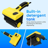 2 in 1 Electric Grill Brush, Cordless Electric Grill Cleaner for Outdoor Grill, 360° Rotating Cleaner Brush Head, Rechargeable Heavy Duty BBQ Grill Brush, IPX7 Waterproof - Rear View