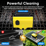 2 in 1 Electric Grill Brush, Cordless Electric Grill Cleaner for Outdoor Grill, 360° Rotating Cleaner Brush Head, Rechargeable Heavy Duty BBQ Grill Brush, IPX7 Waterproof - Close-Up Angle