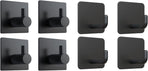 2 Types of Black Adhesive Hooks Bundle