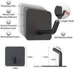 4 Pcs Adhesive Hooks with 2 Pcs Adhesive Razor Hooks