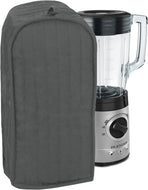Polyester / Cotton Quilted Blender Appliance Cover, Dust and Fingerprint Protection, Machine Washable, Graphite Grey