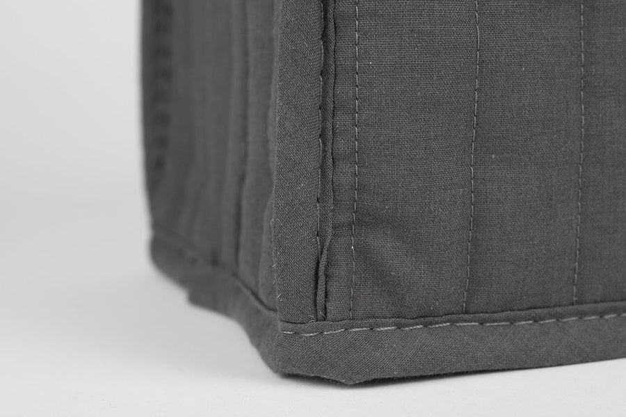 Polyester / Cotton Quilted Blender Appliance Cover, Dust and Fingerprint Protection, Machine Washable, Graphite Grey