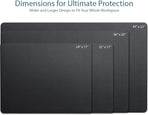Leather Desk Pad 36" x 20",  Office Desk Mat Waterproof Black - Premium Quality - Smooth Mouse Writing Surface - Maximum Protection Dual-Sided Pu Leather Blotter for Desk Office/Home