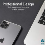 Leather Desk Pad 36" x 20",  Office Desk Mat Waterproof Black - Premium Quality - Smooth Mouse Writing Surface - Maximum Protection Dual-Sided Pu Leather Blotter for Desk Office/Home