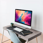 Leather Desk Pad 36" x 20",  Office Desk Mat Waterproof Black - Premium Quality - Smooth Mouse Writing Surface - Maximum Protection Dual-Sided Pu Leather Blotter for Desk Office/Home
