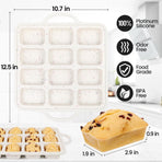 Silicone Mini Loaf Pan with Metal Frame & Silicone Bread Loaf Pans