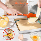 600ºF Heat Resistant Silicone Spatulas: Kitchen Cooking Mixing Utensils (4PCS, Orange) and 8
