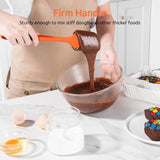 600ºF Heat Resistant Silicone Spatulas: Kitchen Cooking Mixing Utensils (4PCS, Orange) and 8