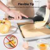 600ºF Heat Resistant Silicone Spatulas: Kitchen Cooking Mixing Utensils (4PCS, Black) and 8