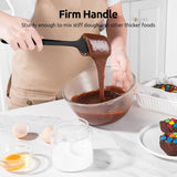 600ºF Heat Resistant Silicone Spatulas: Kitchen Cooking Mixing Utensils (4PCS, Black) and 8