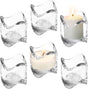 Tea Lights Votive Candles Holders (Set of 6), 2 in. Glass Candle Cups, Wedding Table Centerpiece, Home Decor, Party, Dinner & More