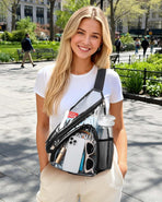 Clear Sling Bag, Clear Bag Stadium Approved, Transparent Shoulder Crossbody Backpack Chest Casual Daypack