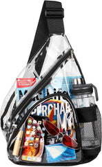 Clear Sling Bag, Clear Bag Stadium Approved, Transparent Shoulder Crossbody Backpack Chest Casual Daypack