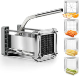 French Fry Cutter,  Professional Stainless Steel Potato Cutter with 1/2