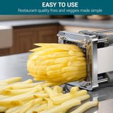 French Fry Cutter,  Professional Stainless Steel Potato Cutter with 1/2