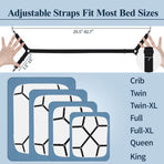 Adjustable Elastic Sheet Straps Fasteners Black 4Pcs and 2Pcs