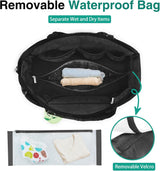 Diaper Bag Tote, Baby Diaper Tote Bags Crossbody Hospital Bag Travel Large Mommy Bag, with Silicone Pacifier Case - Rear View