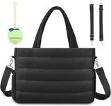 Diaper Bag Tote, Baby Diaper Tote Bags Crossbody Hospital Bag Travel Large Mommy Bag, with Silicone Pacifier Case - Side View