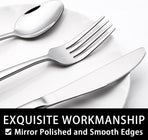 40-Piece Silverware Set with Organizer,  Heavy Duty Stainless Steel Flatware Set for 8, Food-Grade Tableware Cutlery Set, Utensil Sets for Home Restaurant, Mirror Finish, Dishwasher Safe