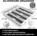 40-Piece Silverware Set with Organizer,  Heavy Duty Stainless Steel Flatware Set for 8, Food-Grade Tableware Cutlery Set, Utensil Sets for Home Restaurant, Mirror Finish, Dishwasher Safe