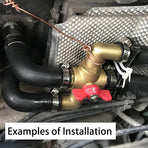 All Solid Brass Body Automobile Integrated 4-Way Heating Water Manual Control Valve 5/8” (16mm) OD Barb