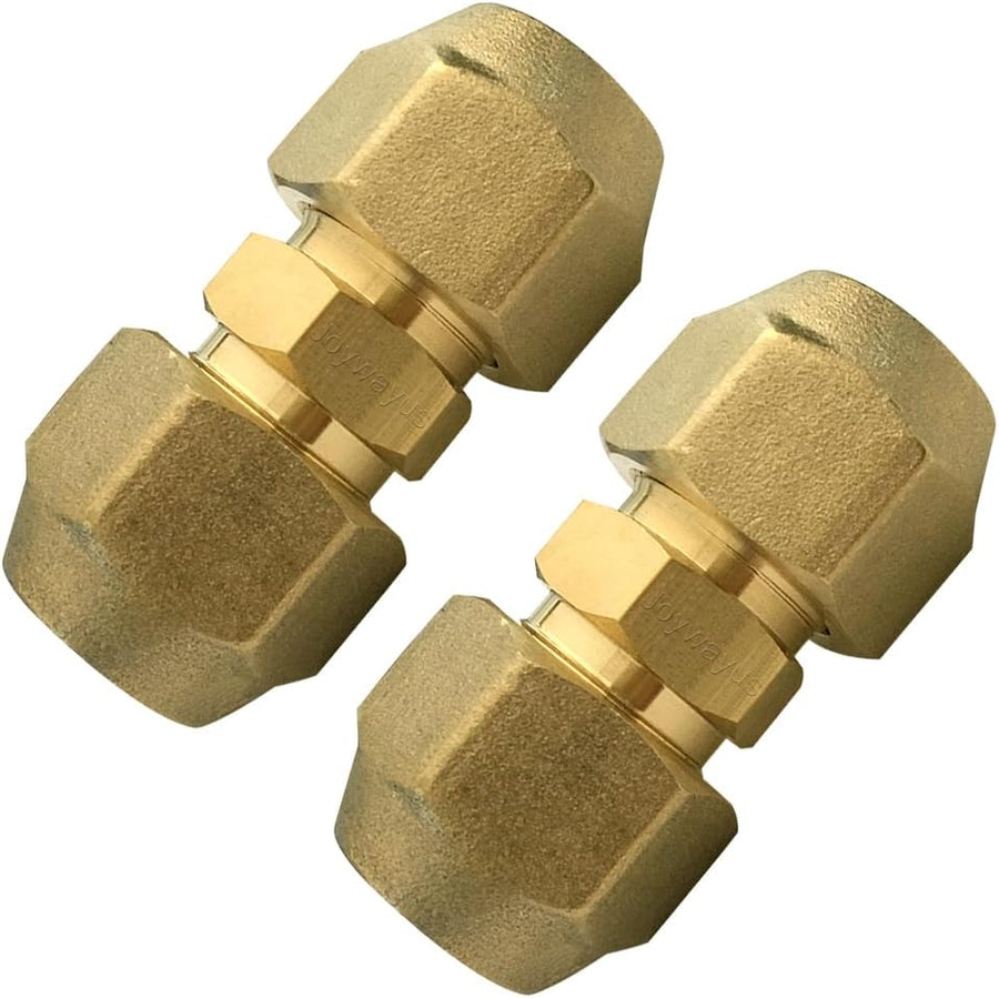 5/8" Air Conditioning Copper Pipe Extension Double Connector with Flare Nuts and Connectors Free Welding for Butt Copper Tube Diameter 5/8"(15.58mm)