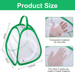 2 Pcs Mini Butterfly Habitat Cage- 10 x 8.8 x 8 Inch Collapsible Insect Mesh Cage- Portable Butterfly Net Habitat with Zipper for Transporting and Raising