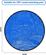 10 Ft Dust Pool Cover Protector-Solar Cover for Round Frame Pools-Pool Cover for Round Inflatable-Pool Cover Protector Heat Retaining Blanket